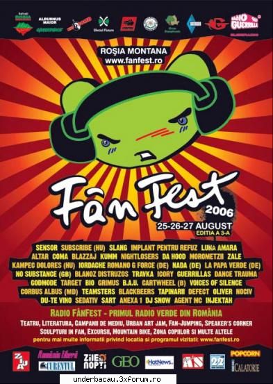 TREI SERI DE CONCERTE LA FÃ‚NFEST! - TREI SERI DE CONCERTE LA FÃ‚NFEST! Echipa - EVENIMENTE